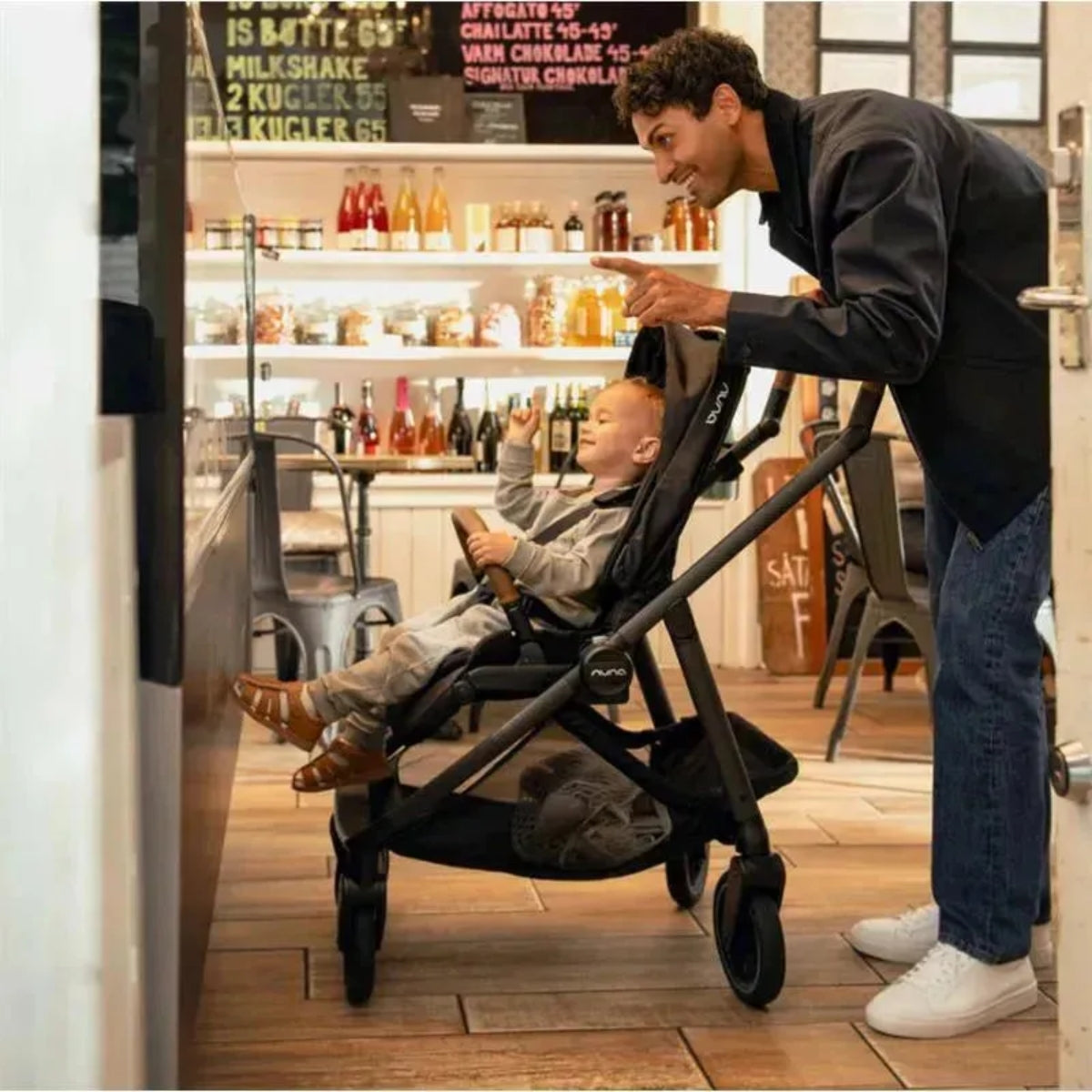 Nuna Swiv Stroller - Granite - 360 Degree Swivel Wheel Technology